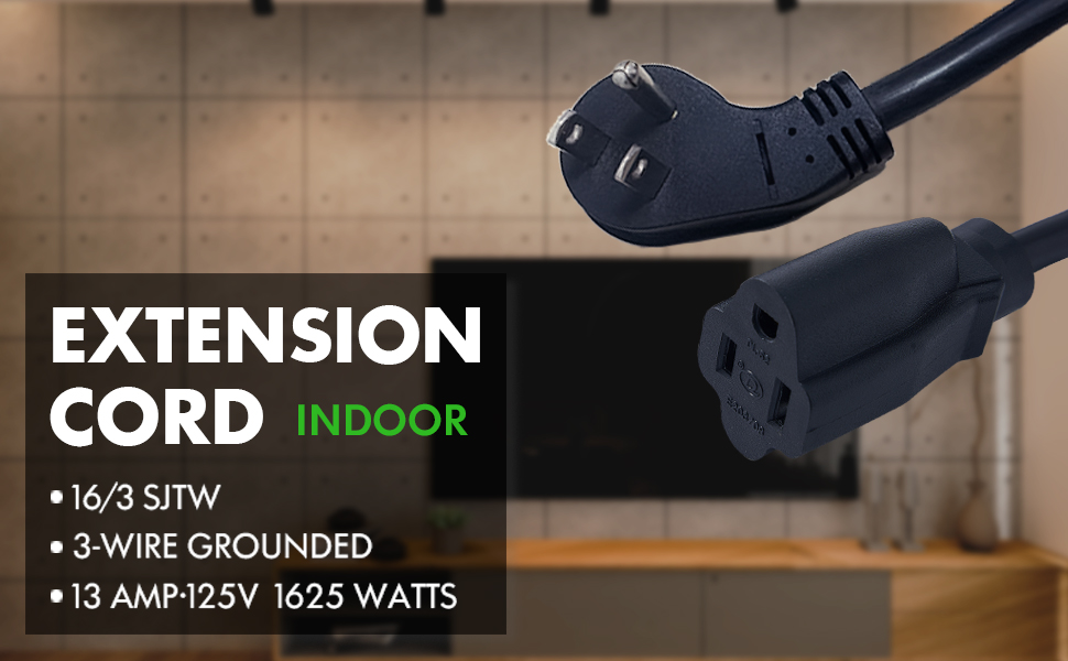 flat plug extension cord