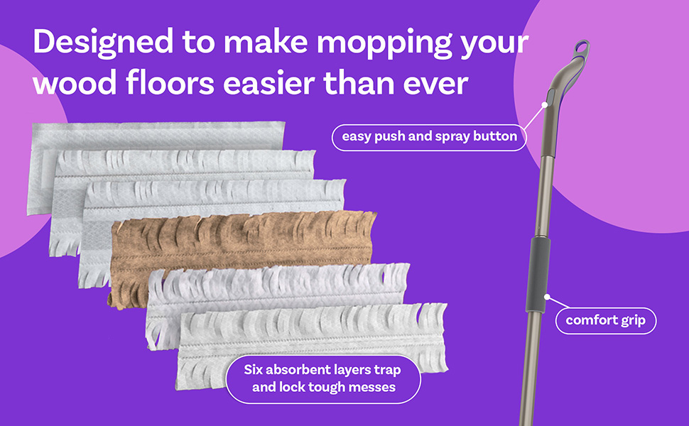 Designed to make mopping your wood floors easier than ever.
