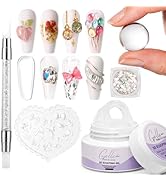 Gellen 3D Gel Nail Art Kit - Clear 3D Nail Art Sculpting Gel Non-Sticky to Hand 3D Nail Gel for D...