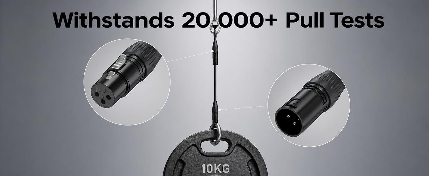 Yinker XLR Cables 2 Pack - 5FT XLR Male to Female Microphone Cable, Mic Cord Cable (OFC)