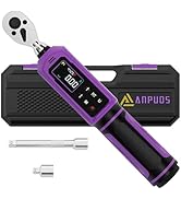 ANPUDS Digital Torque Wrench 3/8 Drive, 0.66-44.25 Ft-lb/0.9-60 Nm Inch Pound Torque Wrench with ...