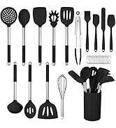 HaWare 29 PCS Silicone Cooking Utensils Set, Heat Resistant Kitchen Utensils Set with Stainless S...
