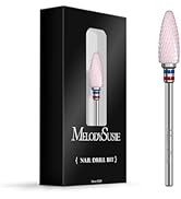 MelodySusie Ceramic Nail Drill Bit, 3/32'' (2.35mm) Professional Acrylic Nail File Flame Drill Bi...