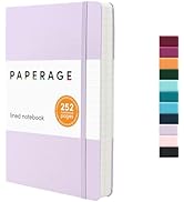 PAPERAGE Lined Journal Notebook, Hardcover Journal for Women &amp; Men, 252 Pages, (5.6 in x 8 in), C...