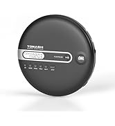 TOMASHI Portable CD Player with Bluetooth, CD Player with Headphones, ESP 40 Seconds for Home Tra...