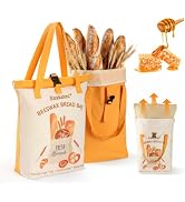 1 Pack Reusable Beeswax Bread Bag for Sourdough &amp; Homemade Bread , 17×13 in | Natural Cotton, Det...