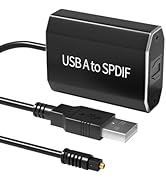 Hdiwousp USB Audio Adapter, High-Resolution SPDIF Digital Converter, Compatible with Windows Linu...