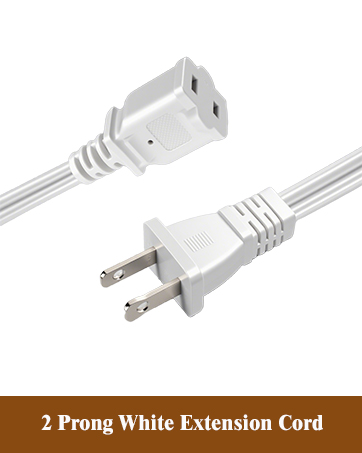 short extension cord 2 prong