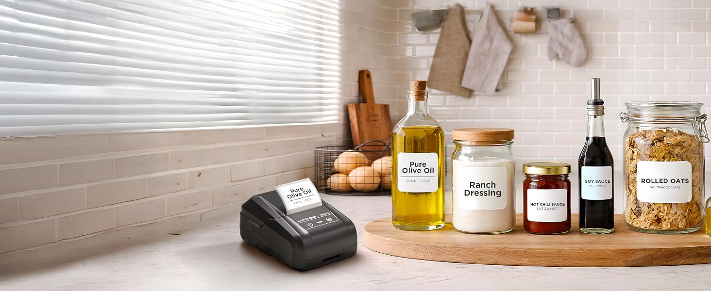 White Rectangular Labels For Kitchen Spices, Condiments &amp;amp;amp;amp; Pantry Items