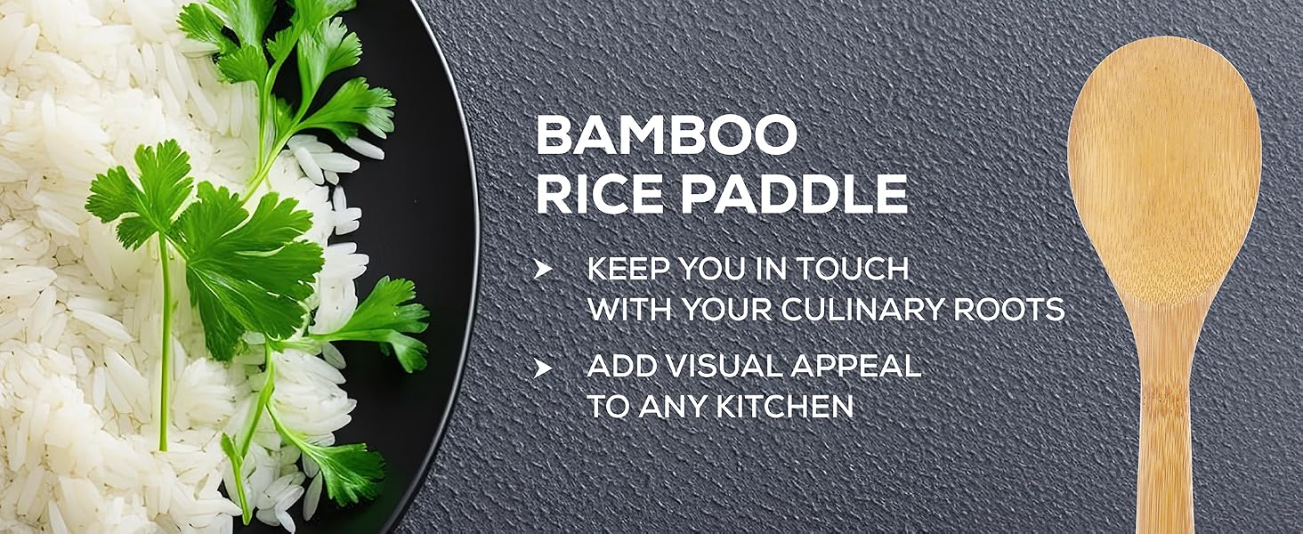 Helen’s Asian Kitchen Bamboo Rice Paddle Cooking Utensil