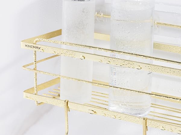 2-Pack Shower Caddies, Premium Stainless Steel, Gold