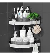 UIFER 2-Pack Corner Shower Caddy Shelves - Bathroom Storage Organizers for Shampoo, Conditioner, ...