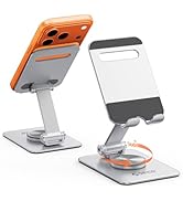 ORICO Aluminum Phone Stand for Desk, Adjustable Metal Phone Holder with Stable Support and Smooth...
