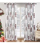 Topfinel Christmas Curtains 84 Inch Length for Living Room 2 Panels Set,Grommet Xmas Decoration W...