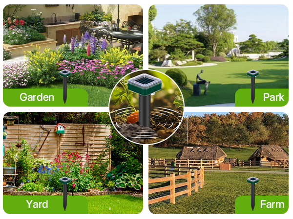 solar powered mole snake repellent