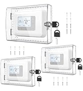 AUURIO 3 PCS Upgraded Thermostat Lock Box with Key, Large Space Thermostat Cover Seamless Anastom...
