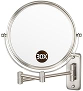 ALHAKIN 1X/30X Wall Mounted Makeup Mirror, 8 Inch Double Sided Magnifying Mirror for Wall, Bathro...
