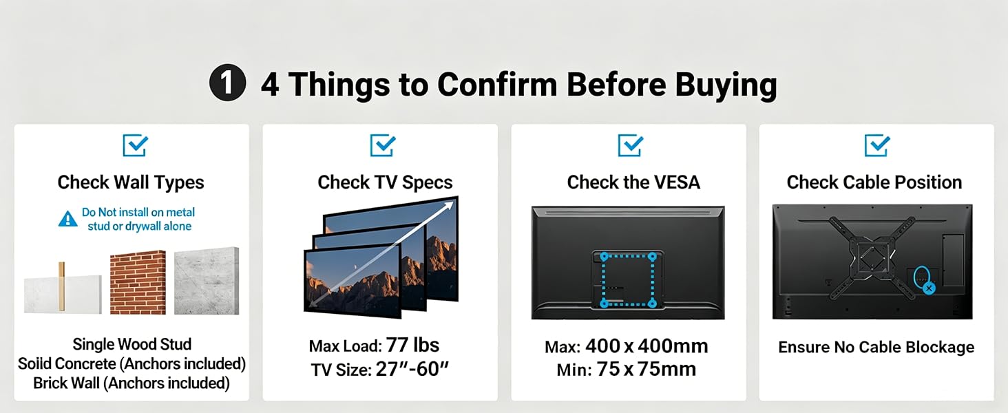 55 inch tv wall mount