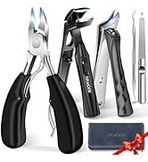 2025 Toenail Clippers for Thick Toenails for Seniors, Angled Head Large Toe Nail Clippers Set for...