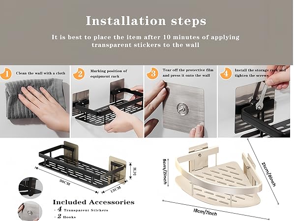shower shelf caddy shelves organization rack wall mount organizer baskets inside bathroom