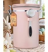 Veken Coffee Canister, 39OZ Large, Airtight Stainless Steel Food Storage Container for 2.2lbs Cof...