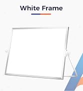 AMUSIGHT Dry Erase Magnetic White Board, 16" x 12" Double-Sided Desktop Whiteboard with Stand, Po...