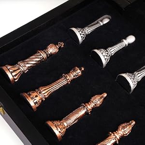 Retro Metal Chess Set for Adults and Kids