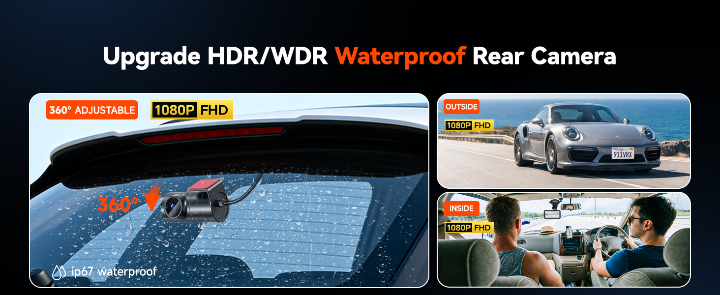 Upgrade HDR/WDR Waterproof Rear Camera