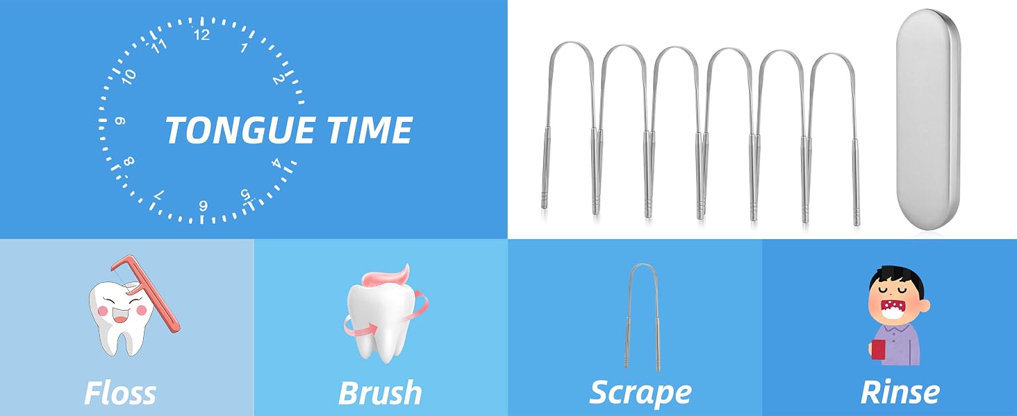 Alosalut 6 Pack Tongue Cleaners