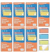 gisgfim Spiral Bound Phone Message Book 5-1/4x11inch Phone Message Forms Book 2 Part Carbonless P...