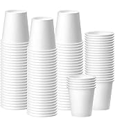 100 Pack 3oz White Paper Cups, Bathroom Cups Disposable,Moushwash Cups Small Snack Cups for Water...