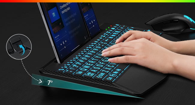 7°Tilt Angle keyboard and ergonomic mouse