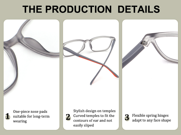 Progressive Multifocus Reading Glasses Men Women Blue Light Blocking Readers 175