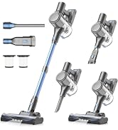 Zefiro Cordless Vacuum Cleaners for Home, 450W /40Kpa 50Mins Stick Vacuum Cleaner, Anti-Tangle Re...