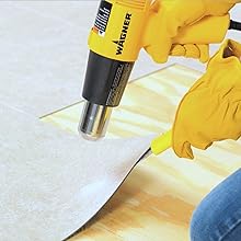 removing flooring with heat gun