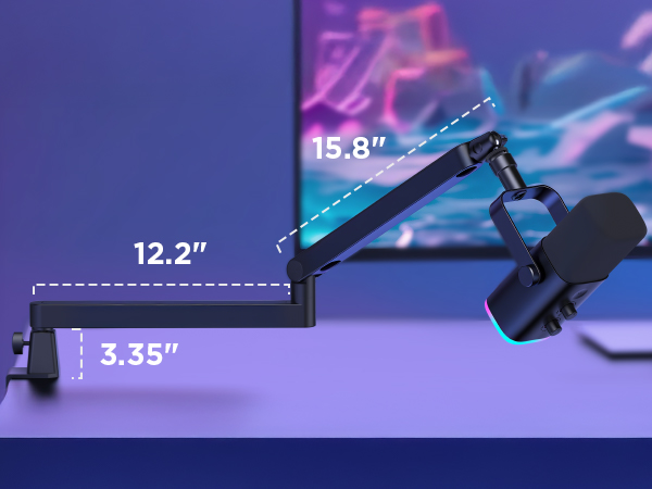 low profile boom arm
