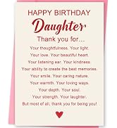 FANCYLUCKY Funny Birthday Card for Daughter Adult, Emotional Daughter Birthday Card Gifts from Mo...