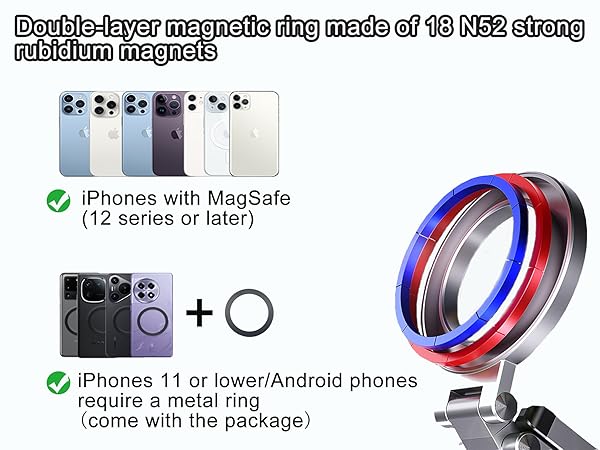 magsafe tripod mount,magsafe accessories,magnetic phone tripod stand,travel tripod for iphone