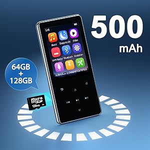 portable mp3 player bluetooth digital music player for Kids ages 8-12 Digital audio players Video