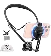 K&F CONCEPT Neck Phone Holder, 2-in-1 Magnetic & Clip-on Phone Neck Holder, POV Phone Holder, Han...