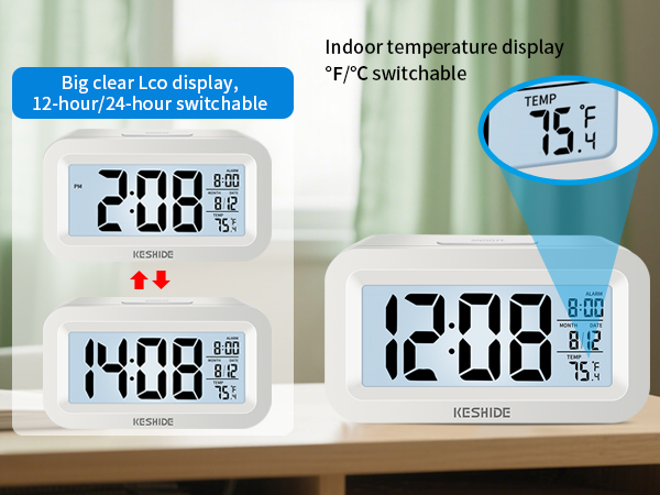 digital clock with temperature