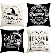 RABUSOFA Halloween Decorations Pillow Covers 18x18 Inch Set of 4 Halloween Decor Indoor Outdoor,H...
