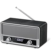 Audiocrazy AM FM Radio Plug in Wall, Radio with Bluetooth for Home, Best Reception Clock Radio wi...