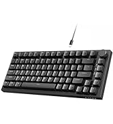 ATTACK SHARK Ajazz AK820 Mechanical Keyboard with with CNC Knob Control,75% Gasket Mount Keyboard...