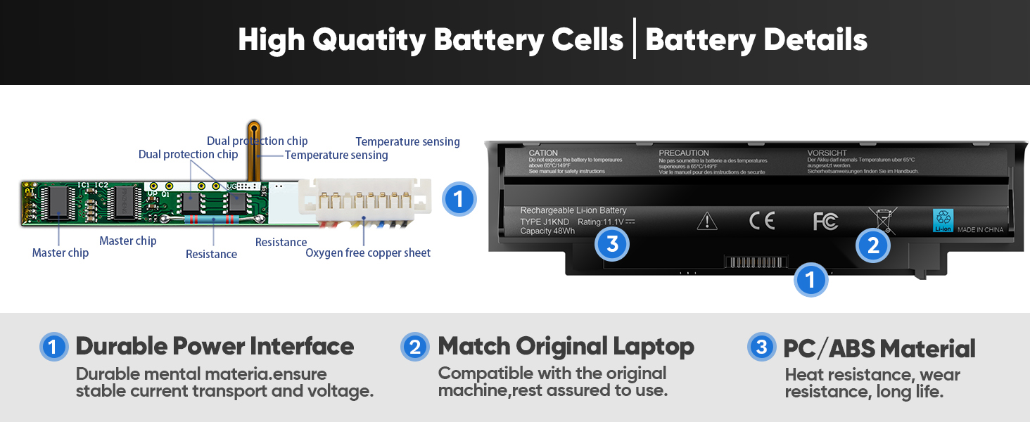 DELL J1KND 11.1v 48wh Battery