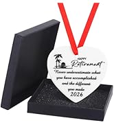 Retirement Gifts for Woman Never Underestimate The Difference You Made Ceramics Christmas Ornamen...