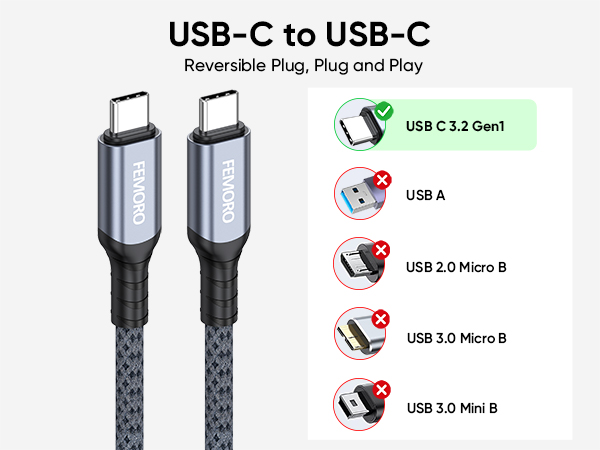 usb c cable 20ft