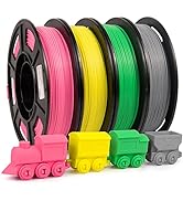 Pla Filament 1.75mm Bundle, PLA Plus 3D Printer Filament, PLA PRO Dimensional Accuracy +/- 0.03mm...