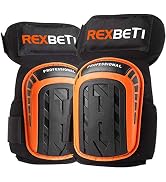 REXBETI Knee Pads for Work, Construction Gel Knee Pads Tools, Heavy Duty Comfortable Anti-slip Fo...