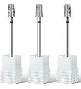 Rolybag Cuticle Nail Drill Bits Tapered Barrel Cuticle Drill Bit for Nail Diamond Drill Bits 3/32...